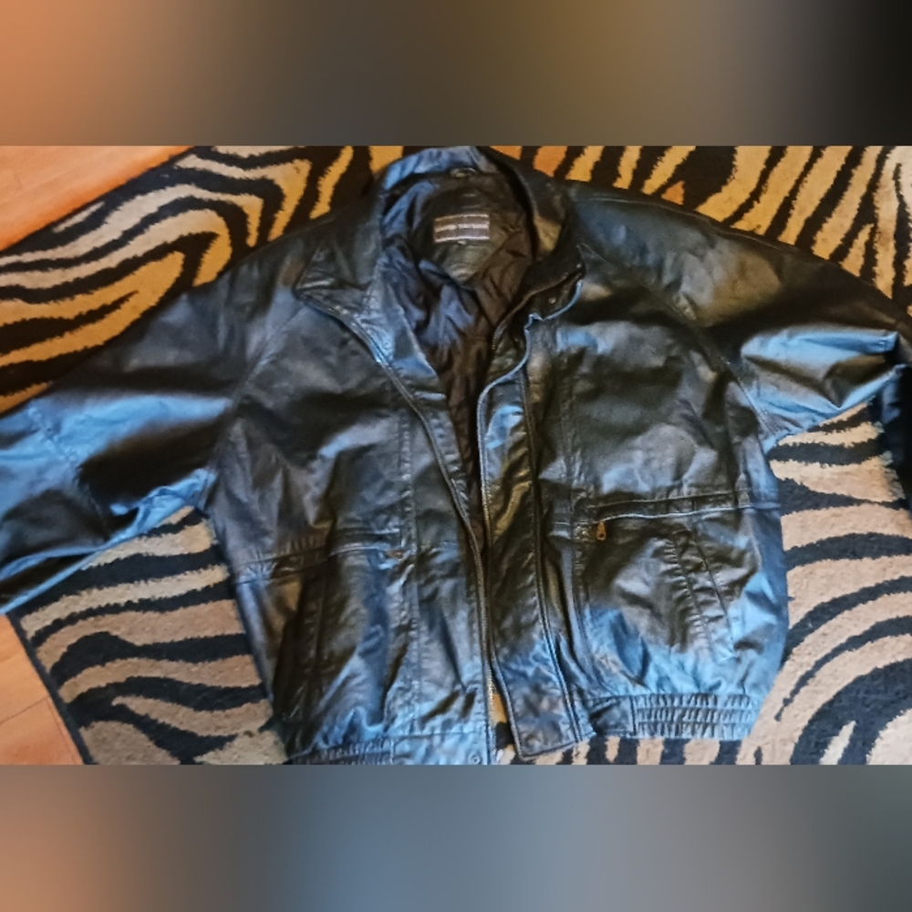 Men's Genuine Leather jacket 3XL